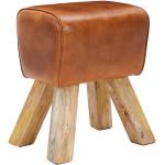 Braune livetastic Sitzhocker aus Massivholz Breite 0-50cm, Höhe 0-50cm, Tiefe 0-50cm 