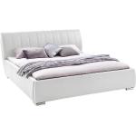 Weiße livetastic Polsterbetten mit Bettkasten aus Holz mit Stauraum 180x200 