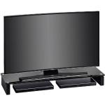 Schwarze livetastic TV Racks lackiert aus Glas Breite 100-150cm, Höhe 100-150cm, Tiefe 0-50cm 