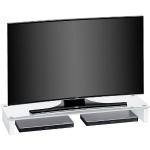 Weiße livetastic TV Racks lackiert aus Glas Breite 100-150cm, Höhe 100-150cm, Tiefe 0-50cm 