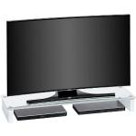 Weiße Moderne livetastic TV Racks lackiert aus Glas Breite 100-150cm, Höhe 100-150cm, Tiefe 0-50cm 