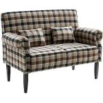 Braune Karo livetastic Zweisitzer-Sofas aus Textil Breite 100-150cm, Höhe 100-150cm, Tiefe 50-100cm 2 Personen 