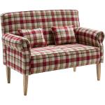Hellbraune Karo livetastic Zweisitzer-Sofas lackiert aus Textil Breite 100-150cm, Höhe 100-150cm, Tiefe 50-100cm 2 Personen 
