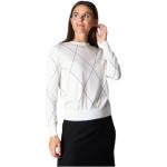 Reduzierte Weiße Langärmelige Liviana Conti Kaschmir-Pullover aus Wolle für Damen Größe S 