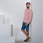 Indigofarbene Loose Fit Living Crafts Vegane Bio Nachhaltige Jeans-Bermudas mit Reißverschluss aus Baumwolle für Herren für den für den Sommer 