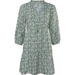 Living Crafts Damen-Kleid "OMARA" mit Bändern am Ausschnitt, leafs, Gr. 40