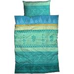 Smaragdgrüne Living Dreams Bettwäsche Sets & Bettwäsche Garnituren mit Reißverschluss aus Baumwolle 155x220 