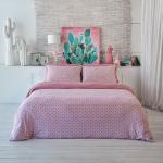 Rosa Moderne Living Home Nachhaltige Baumwollbettwäsche mit Reißverschluss aus Jersey 135x200 