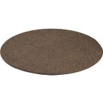 Braune Unifarbene Living Line Runde Runde Teppiche 300 cm aus Kunstfaser schmutzabweisend 
