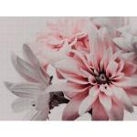 Reduzierte Rosa Blumenmuster Blumen-Fototapeten 