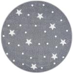 Silbergraue Sterne LIVONE Bio Kinderteppiche aus Polypropylen 