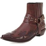Bordeauxrote Spitze Cowboy-Boots & Cowboystiefeletten für Damen Größe 41 für den für den Winter 