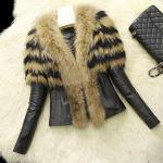 Schwarze Casual Midi Stehkragen Gefütterte Lederjacken aus Veloursleder für Damen Größe XS für den für den Winter 
