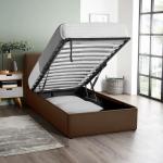 Reduzierte Braune Betten mit Bettkasten aus Holz mit Stauraum 80x190 