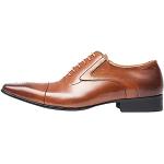Braune Business Slip-on Sneaker ohne Verschluss aus Leder Gefüttert für Herren Größe 45 für den für den Winter 
