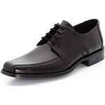 Reduzierte Schwarze Business Lloyd Dagan Derby Schuhe mit Schnürsenkel in Breitweite aus Glattleder für Herren Größe 42,5 