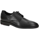 Schwarze Business Lloyd Runde Derby Schuhe mit Schnürsenkel in Normalweite aus Glattleder mit herausnehmbarem Fußbett für Herren Größe 40,5 mit Absatzhöhe 5cm bis 7cm 