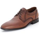 Reduzierte Braune Business Lloyd Derby Schuhe mit Schnürsenkel in Breitweite aus Glattleder für Herren Größe 42 