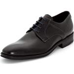Reduzierte Schwarze Business Lloyd Derby Schuhe mit Schnürsenkel in Breitweite aus Glattleder für Herren Größe 38 