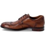 Braune Business Lloyd Derby Schuhe mit Schnürsenkel in Breitweite aus Glattleder für Herren Größe 38,5 