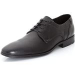Reduzierte Schwarze Business Lloyd Derby Schuhe mit Schnürsenkel in Breitweite aus Glattleder für Herren Größe 48 