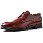 Braune Business Lloyd Derby Schuhe mit Schnürsenkel in Breitweite aus Glattleder für Herren Größe 48,5 
