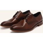 Braune Business Lloyd Runde Derby Schuhe mit Schnürsenkel aus Glattleder für Herren Größe 48,5 