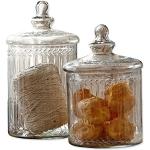 Reduzierte Weiße Loberon Keksdosen & Gebäckdosen aus Glas mit Deckel 2-teilig 