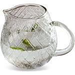 Rautenmuster Vintage Loberon Krüge aus Glas mundgeblasen 