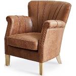 Braune Loberon Lounge Sessel aus Eschenholz 