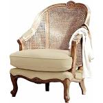 Cremefarbene Antike Loberon Lounge Sessel gepolstert 