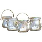 Loberon Teelichthalter aus Glas mundgeblasen 6-teilig 
