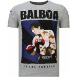 Local Fanatic, Balboa Rocky Rhinestone - Herren T-Shirt - 13-6223G Gray, Herren, Größe: 2XL