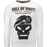 Reduzierte Weiße Langärmelige Local Fanatic Call of Duty Herrensweatshirts aus Baumwolle Größe XXL 