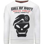 Reduzierte Weiße Langärmelige Local Fanatic Call of Duty Herrensweatshirts aus Baumwolle Größe S 