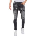 Reduzierte Schwarze Local Fanatic Ripped Jeans & Zerrissene Jeans mit Knopf aus Baumwolle für Herren 