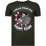 Local Fanatic, Fight Club Spike Rhinestone - Herren T-Shirt - 13-6230K Green, Herren, Größe: 2XL
