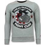 Local Fanatic, Fight Club Sweater Bulldog - Herrenpullover - 11-6299G Gray, Herren, Größe: 2XL