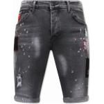 Reduzierte Graue Local Fanatic Jeans-Shorts aus Baumwolle maschinenwaschbar für Herren für den für den Sommer 