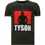 Local Fanatic, Iron Mike Tyson Rhinestone - Herren T-Shirt - 13-6212K Green, Herren, Größe: XL