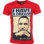 Local Fanatic, Martin Luther King I Have A Dream - T-Shirt Herren - 2302R Red, Herren, Größe: 2XL