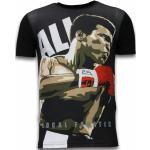 Local Fanatic, Muhammad Ali Rhinestone - Herren T-Shirt - 11-6257Z Black, Herren, Größe: 2XL