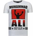 Local Fanatic, Muhammad Ali Rhinestone - Herren T-Shirt - 5762W White, Herren, Größe: S