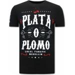 Local Fanatic, Narcos Plata O Plomo Herr T-Shirt Black, Herren, Größe: XL