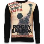 Local Fanatic, Rocky Balboa-Glaube - digitaler Rhinestone-Pullover Black, Herren, Größe: 2XL