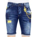 Reduzierte Blaue Local Fanatic Jeans-Shorts aus Baumwolle für Herren für den für den Sommer 