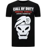 Reduzierte Schwarze Local Fanatic Call of Duty T-Shirts aus Baumwolle für Herren Größe XL 
