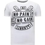 Local Fanatic, T-Shirt mit Druck Sons of Anarchy MC White, Herren, Größe: XL