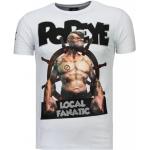 Local Fanatic, The Sailor Man Popeye Rhinestone - Herr T-Shirt - 5760W White, Herren, Größe: S