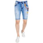 Reduzierte Blaue Local Fanatic Jeans-Shorts aus Baumwolle für Herren für den für den Sommer 